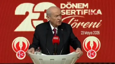 Devlet Bahçeli, MHP Siyaset ve Liderlik Okulu’nun 23. Dönem Sertifika