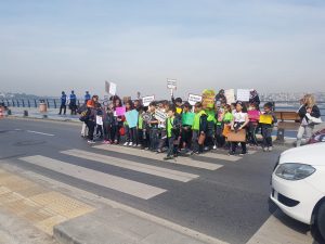 İçişleri Bakanlığı’nın “Yaya Öncelikli Trafik Yılı” programı kapsamında, Üsküdar Şemsipaşa’da
