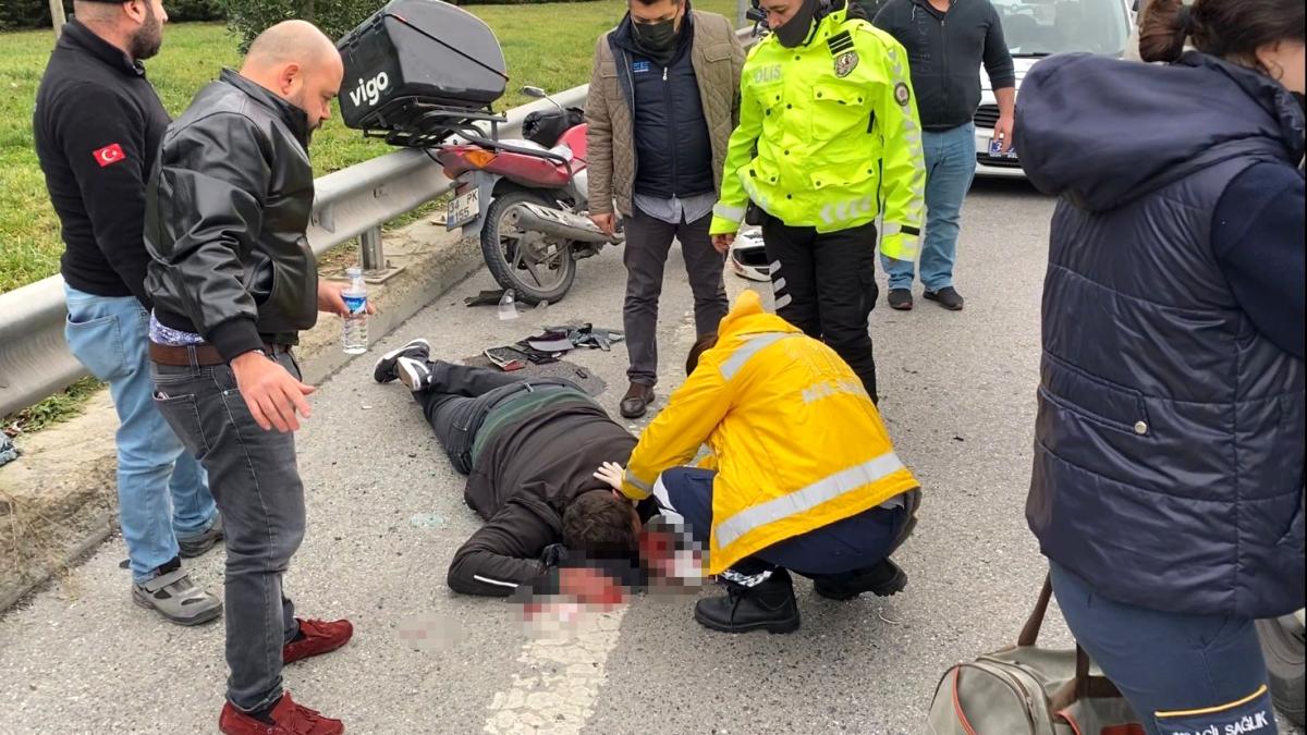 Şile Otoyolu Üsküdar mevkiinde, navigasyona bakarken ani fren yapan otomobile,