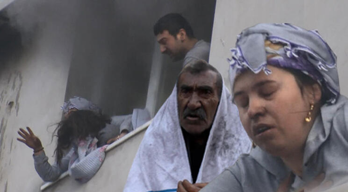 Ümraniye’de 4 katlı bir binanın 3. katında çıkan yangında can pazarı yaşandı.