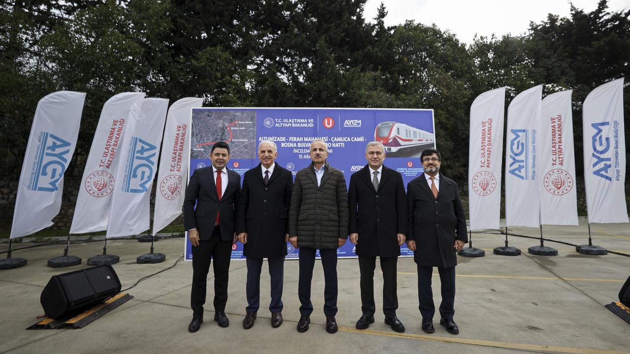 ULAŞTIRMA ve Altyapı Bakanı Abdulkadir Uraloğlu Altunizade-Bosna Bulvarı Metro Hattı'nda