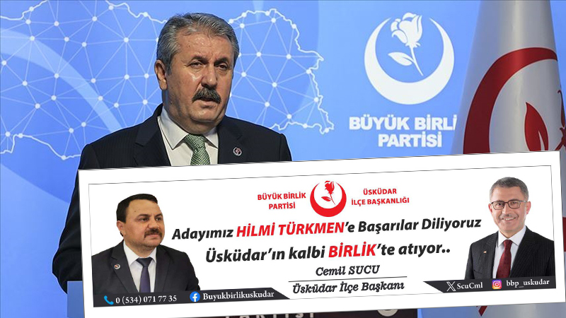 Büyük Birlik Partisi (BBP) Üsküdar'da 30 noktaya AK Parti adayı
