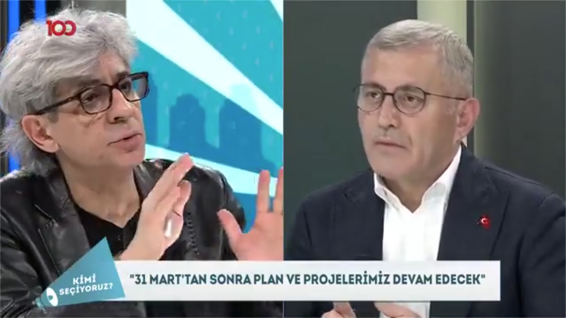 tv100'de yayınlanan "Kimi Seçiyoruz" programına konuk olan Cumhur İttifakı'nın Üsküdar