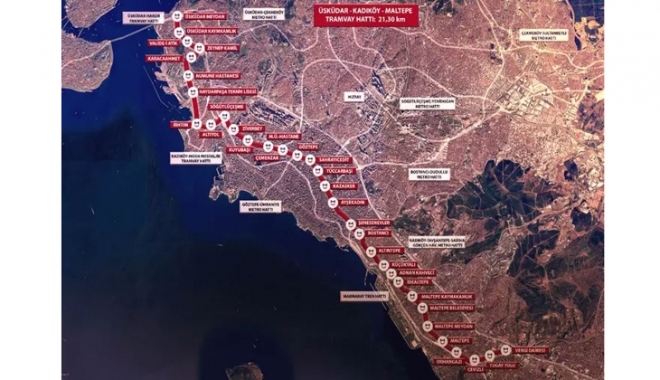 Üsküdar-Kadıköy-Maltepe Tramvay Hattı Projesi, İstanbul Büyükşehir Belediye Meclisi’nde kabul edildi.