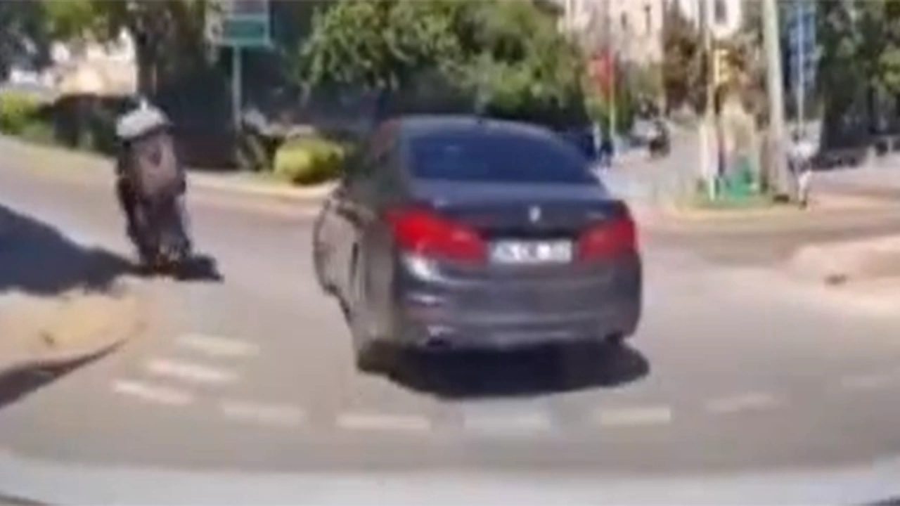 Üsküdar'da çekilen görüntüde yanladığı görülen sürücüye 34 bin TL ceza