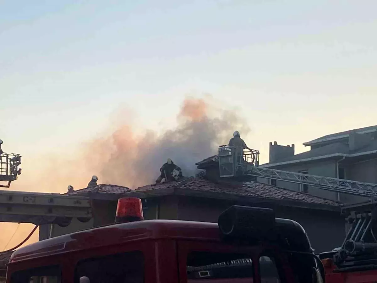 Üsküdar Küplüce Mahallesi'nde bulunan üç katlı bir binanın çatısında, bina