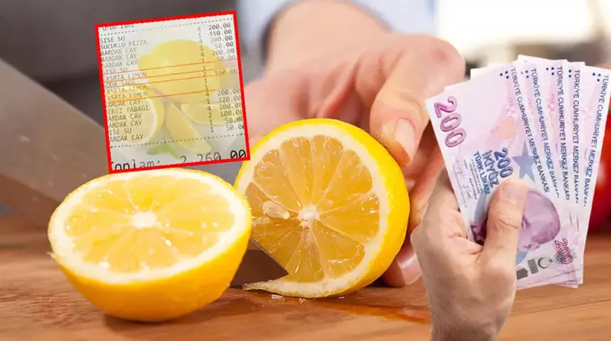Üsküdar Kuzguncuk’ta bir kafeye giden vatandaşlar, ödedikleri hesaptaki “limon ücreti”