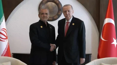 Cumhurbaşkanı Recep Tayyip Erdoğan, İran Cumhurbaşkanı Mesud Pezeşkiyan ve Irak