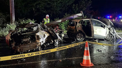 Rize'nin Çayeli ilçesinde meydana gelen zincirleme trafik kazasında 3 kişi