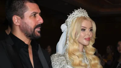 Sosyal medya fenomeni Çağla Öz ile yaptığı, kilolarca altının takıldığı